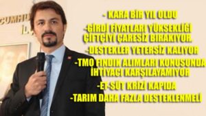 CHP Kdz.Ereğli İlçe Başkanı Ertuğrul’dan 2021 yılı tarım raporu