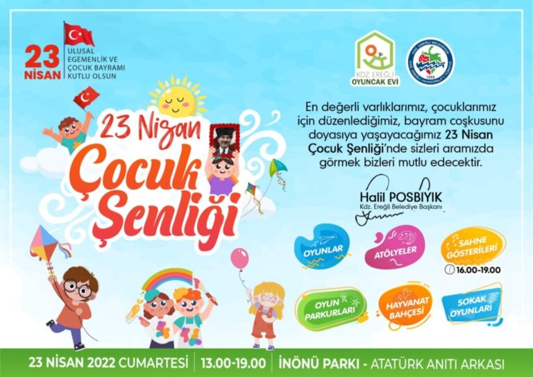 Kdz.Ereğli Belediyesi’nden 23 Nisan’a özel çocuk şenliği