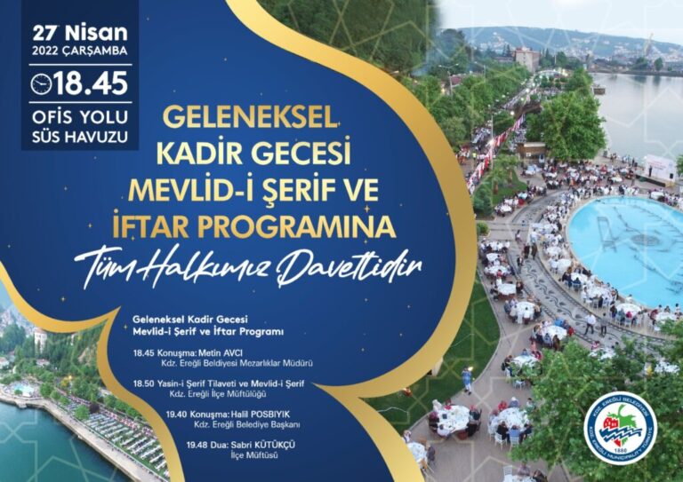 Kdz.Ereğli, Kadir Gecesi’nde Belediye’nin iftarında buluşacak