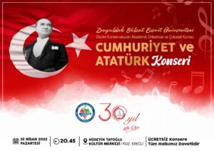 Kdz.Ereğli’de 25 Nisan’da Cumhuriyet ve Atatürk konseri