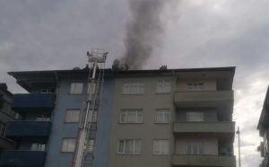 Kdz. Ereğli Karabük ekmek fırını bacasında yangın çıktı