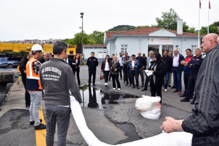 Bozhane Limanı’nda deniz kirliliği tatbikatı yapıldı