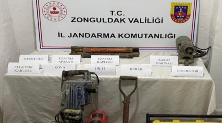 Çaycuma’da kaçak kazı operasyonu