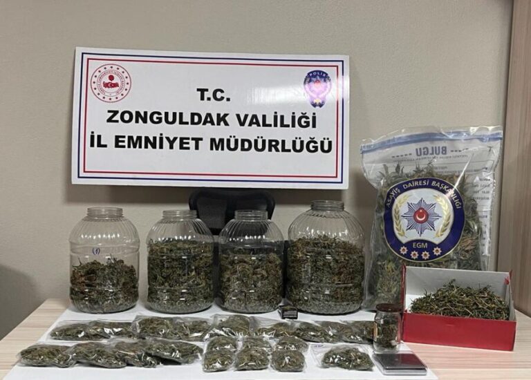 Zonguldak’ta bu yıl 282 uyuşturucu operasyonu düzenlendi