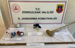 Gökçebey’de kaçak kazı operasyonu