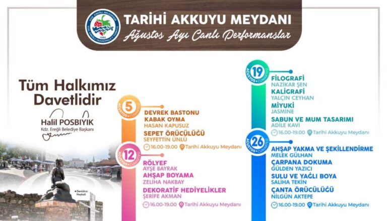 Tarihi Akkuyu Meydanı Ağustos Ayı programı açıklandı