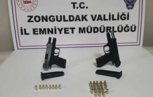 Kdz. Ereğli’de şüpheli şahıstan ruhsatsız tabanca yakalandı