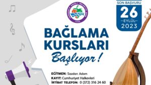 Bağlama kursu müracaatları başladı