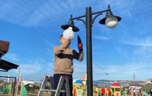 Kdz. Ereğli’de zarar gören aydınlatmalar onarılıyor