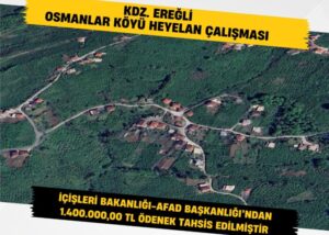 Osmanlar Köyü heyelan çalışması için ödenek tahsis edildi