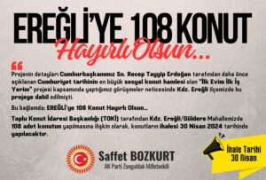Güldere mahallesine yapılacak 108 konutun ihale tarihi belli oldu