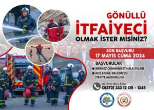 15. Gönüllü İtfaiyeci kursu başlıyor