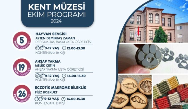 Kent Müzesi Ekim Ayı atölye programı