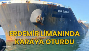 Singapure bandıralı gemi Erdemir Limanında karaya oturdu