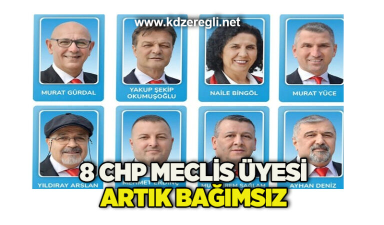 CHP’den istifa eden 8 meclis üyesi artık bağımsız