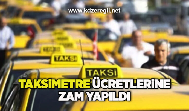 Taksimetre ücretlerine zam yapıldı..!