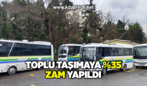 Kdz. Ereğli’de toplu taşımaya %35 zam