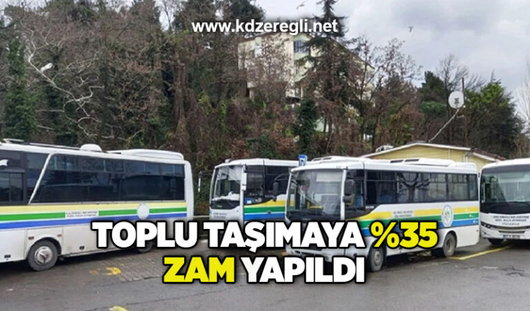 Kdz. Ereğli’de toplu taşımaya %35 zam