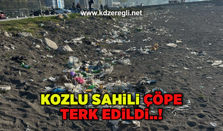Kozlu sahili çöpe terk edildi..!