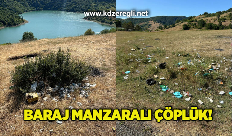 Baraj manzaralı çöplük..!