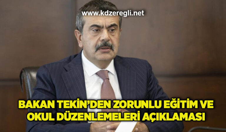Bakan Tekin’den zorunlu eğitim ve okul düzenlemeleri açıklaması