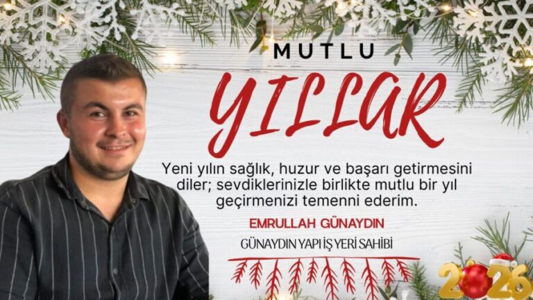 Emrullah Günaydın’ın yeni yıl mesajı
