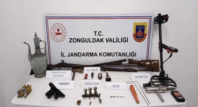 Zonguldak’ta tarihi eser operasyonu: 3 şüpheli yakalandı