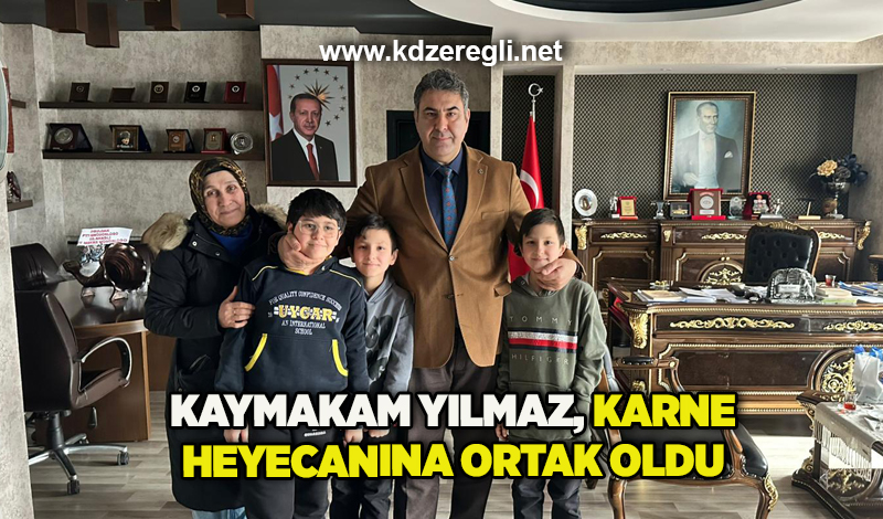 Kaymakam Yılmaz, karne heyecanına ortak oldu