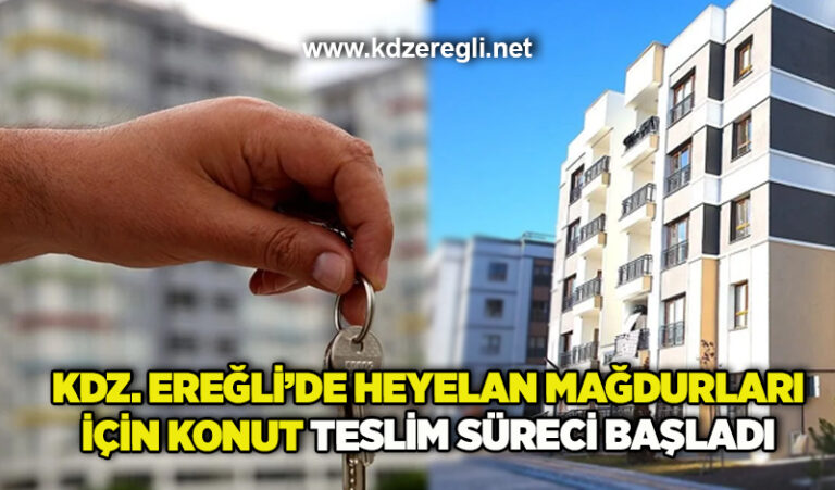 Kdz. Ereğli’de heyelan mağdurları için konut teslim süreci başladı