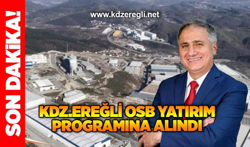 Kdz. Ereğli OSB yatırım programına alındı