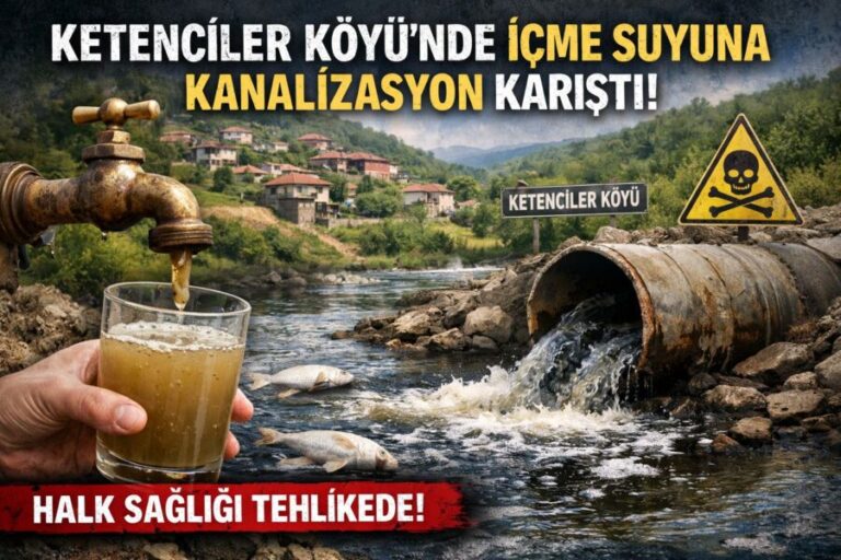 Ketenciler Köyü’nde içme suyuna kanalizasyon karıştı