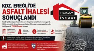 Kdz. Ereğli’de asfalt ihalesi sonuçlandı