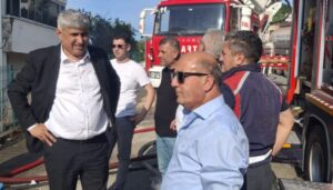 Başkan Kara ve Başkan Demirkol yangın bölgesinde incelemelerde bulundu