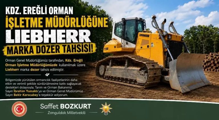 Kdz. Ereğli Orman İşletme Müdürlüğü’ne yeni dozer desteği