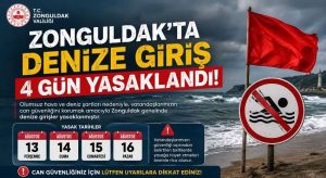 Zonguldak’ta denize giriş 4 gün yasaklandı